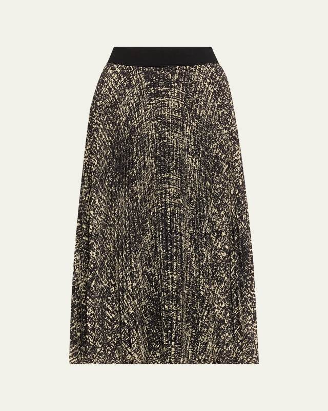 Pleated Chiffon Midi Skirt